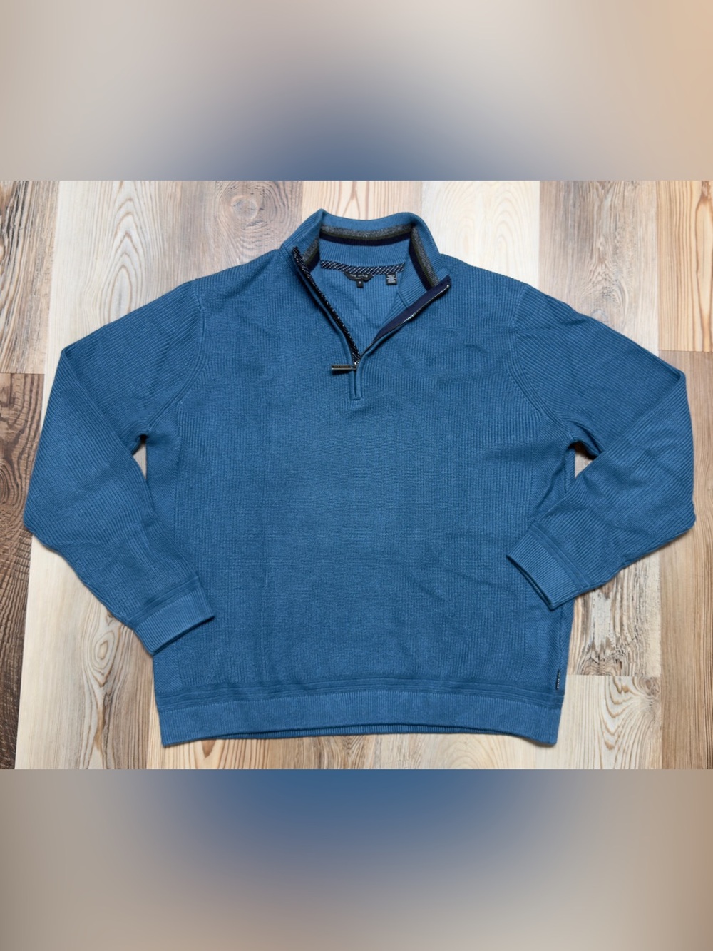 Ted Baker Men's Blue Zip-Neck Sweater